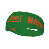 Custom Emerald Green Orange Sports headband