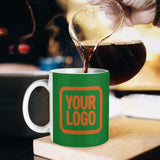Custom Emerald Green Orange Mug