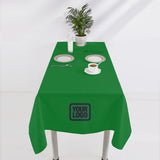 Custom Emerald Green Light Purple Square Table Cloth