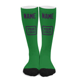 Custom Emerald Green Purple Knee-High Sock
