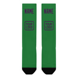 Custom Emerald Green Purple Knee-High Sock