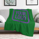 Custom Emerald Green Light Purple Blanket