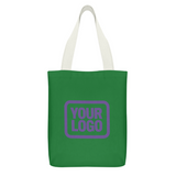 Custom Emerald Green Purple Canvas Tote Bag