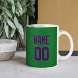 Custom Emerald Green Purple Mug