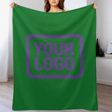 Custom Emerald Green Light Purple Blanket