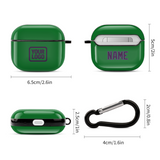 Custom Emerald Green Purple AirPods Case (3rd Generation)