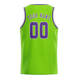 Custom Emerald Green & Light Purple Colors Design Sports Basketball Jersey