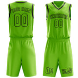 Custom Emerald Green Emerald Green Basketball Set