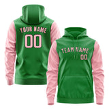 Custom Emerald Green Light Pink Hoodie 2424212124B31721