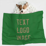 Custom Emerald Green Light Khaki Pet Blanket