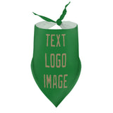 Custom Emerald Green Light Khaki Pet Scarf