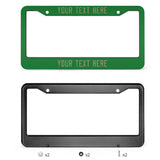Custom Emerald Green Light Khaki License Plate Frame