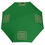 Custom Emerald Green Light Khaki Automatic Umbrella