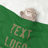 Custom Emerald Green Light Khaki Pet Blanket