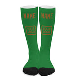 Custom Emerald Green Khaki Knee-High Sock