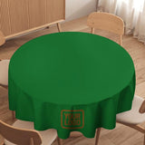 Custom Emerald Green Khaki Round Table Cloth