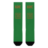 Custom Emerald Green Khaki Knee-High Sock