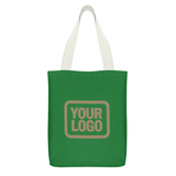 Custom Emerald Green Khaki Canvas Tote Bag