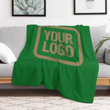 Custom Emerald Green Light Khaki Blanket