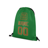 Custom Emerald Green Khaki Drawstring Bag