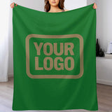 Custom Emerald Green Light Khaki Blanket