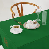 Custom Emerald Green Light Khaki Square Table Cloth