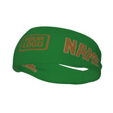 Custom Emerald Green Khaki Sports headband