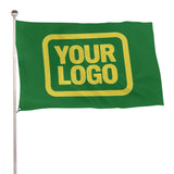 Custom Emerald Green Light Yellow Flag