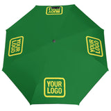 Custom Emerald Green Light Yellow Automatic Umbrella
