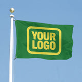 Custom Emerald Green Light Yellow Flag