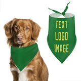 Custom Emerald Green Light Yellow Pet Scarf