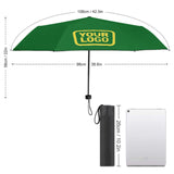 Custom Emerald Green Light Yellow Automatic Umbrella
