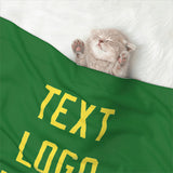 Custom Emerald Green Light Yellow Pet Blanket