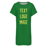 Custom Emerald Green Light Yellow Nachthemd