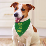 Custom Emerald Green Light Yellow Pet Scarf