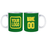 Custom Emerald Green Light Yellow Mug