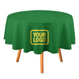Custom Emerald Green Light Yellow Round Table Cloth