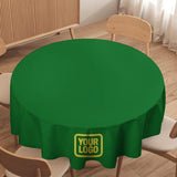 Custom Emerald Green Light Yellow Round Table Cloth