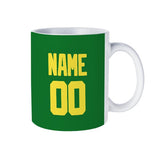 Custom Emerald Green Light Yellow Mug