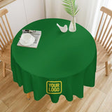 Custom Emerald Green Light Yellow Round Table Cloth