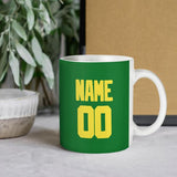 Custom Emerald Green Light Yellow Mug