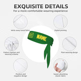 Custom Emerald Green Light Yellow Headband