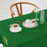 Custom Emerald Green Light Yellow Square Table Cloth