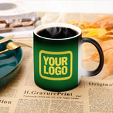 Custom Emerald Green Light Yellow Magic Mug