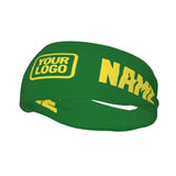 Custom Emerald Green Light Yellow Sports headband