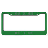 Custom Emerald Green Blue Green License Plate Frame