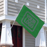 Custom Emerald Green Blue Green Flag