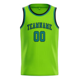 Custom Emerald Green & Blue Green Colors Design Sports Basketball Jersey