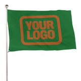 Custom Emerald Green Orange Flag