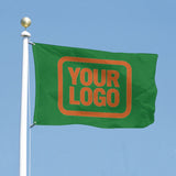 Custom Emerald Green Orange Flag